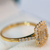 0.95ct Natural Brilliant and Baguette Diamond 18k Gold Engagement Ring - 10US02